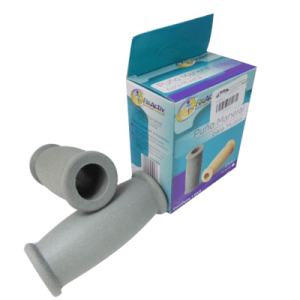 Puño de hule esponja gris para muletas